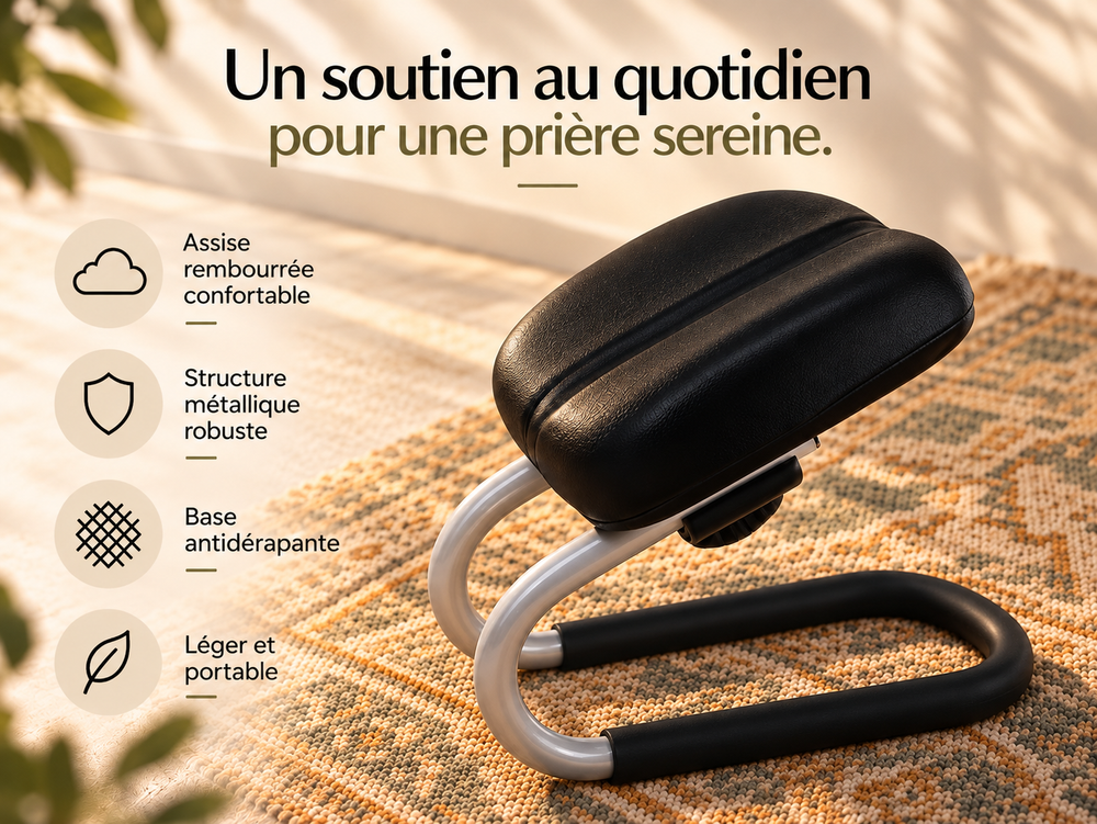 Tabouret de prière Sakina - assise 22 cm